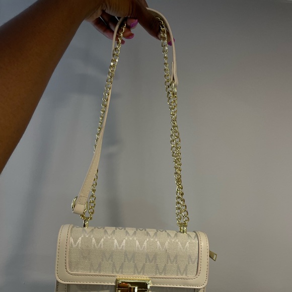 Cream MM Monogram Crossbody Bag - Picture 5 of 5